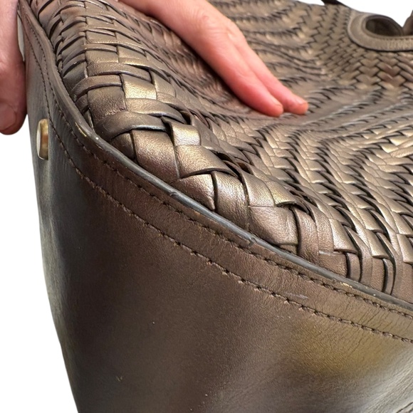 Cole Haan large Genevieve woven leather bag copper - Picture 7 of 15